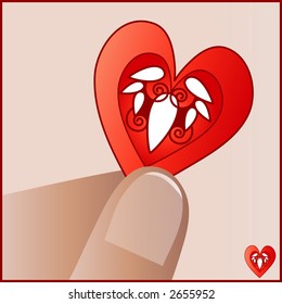 I give you my heart vector