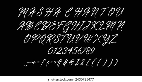 Give your designs an authentic brush handcrafted feel. “Masha Chantou Script Brush Font” is perfectly suited to signature, stationery, logo, typography quotes, website header, branding and more.