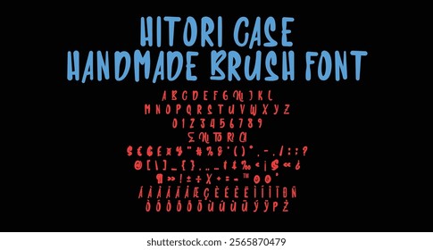 Give your designs an authentic brush handcrafted feel. “Hitori Case Handmade Brush Display Font” is perfectly suited to signature, stationery, logo, typography quotes, website header, branding.