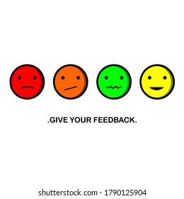 give your feedback with emoticons