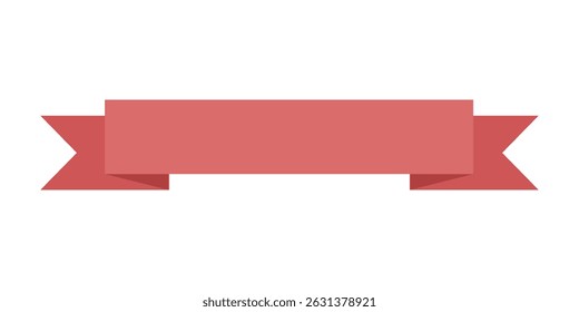 Give your projects a clean and professional look with this Red Flat Ribbon Banner Design Element, ideal for both web and print use. With its simple flat style and bold red color, this versatile banner