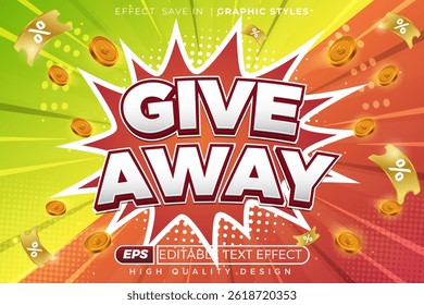 giveaway 3d editable text effect