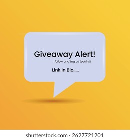 Giveaway alert premium vector design
