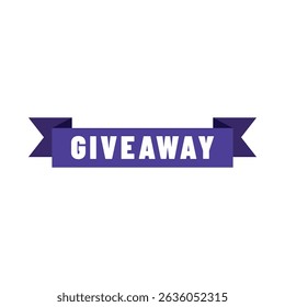 Giveaway banner icon. Gift box. Flat style.