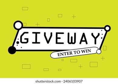 Giveaway banner. Post template Win a prize giveaway Social media poster