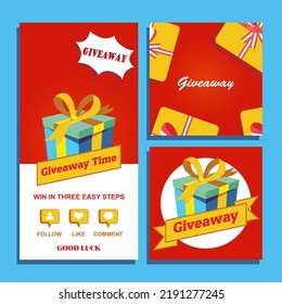 banner de regalo, vector de afiches. diseño sencillo y plano