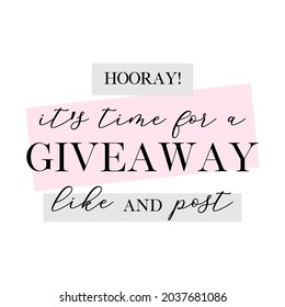 Giveaway Banner, Social Media Post Vector Image