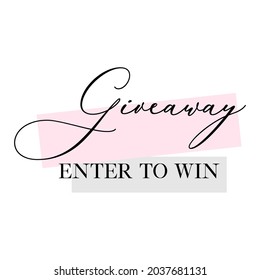 Giveaway banner, social media post vector image