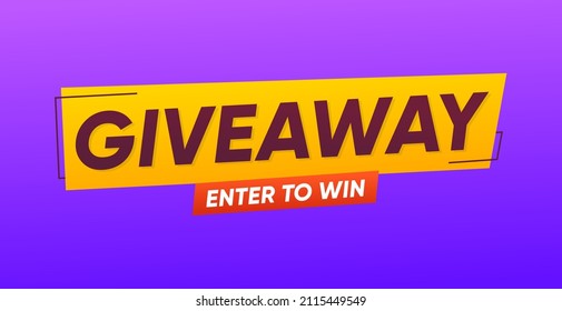 Giveaway banner, Social media poster template design 