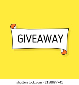 Giveaway banner. Win a free prize giveaway. Vector illustration giveaway icon.