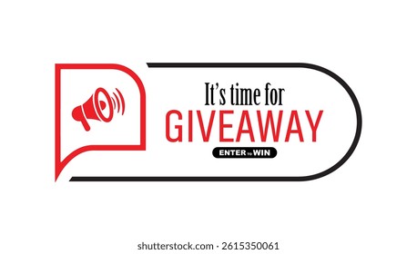 giveaway card on white background
