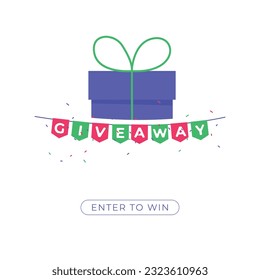 Giveaway contest banner design template