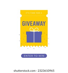 Giveaway contest banner design template