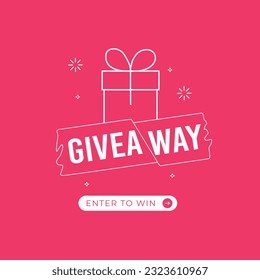 Giveaway contest banner design template