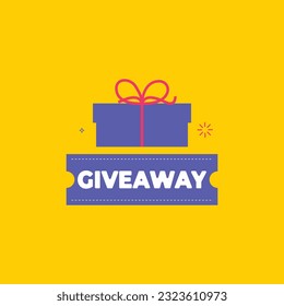 Giveaway contest banner design template