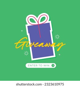 Giveaway contest banner design template