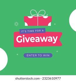 Giveaway contest banner design template