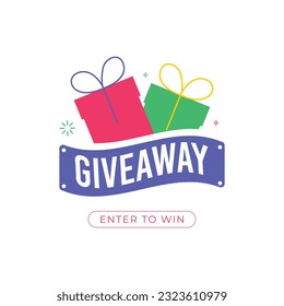 Giveaway contest banner design template