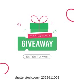 Giveaway contest banner design template