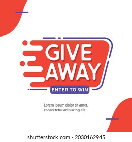Giveaway contest enter to win banner template