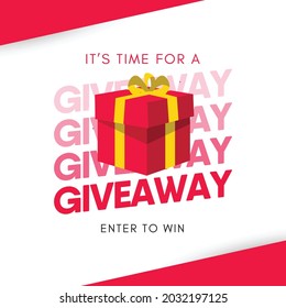 Giveaway contest enter to win banner template