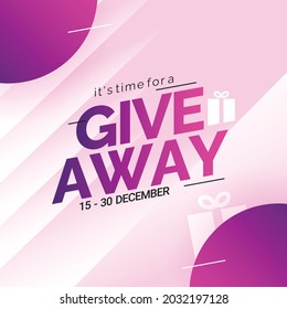 Giveaway contest enter to win banner template