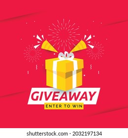 Giveaway contest enter to win banner template