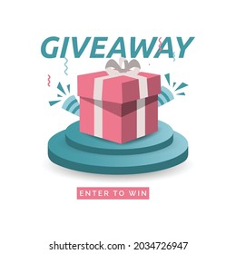 Giveaway contest enter to win banner template