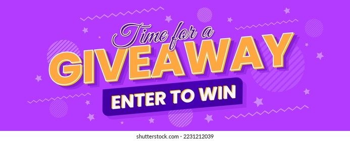 Giveaway contest event lucky creative banner design vector