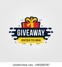 Giveaway and enter to win banner sign design template