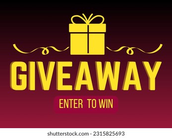 Giveaway Enter to win, Giveaway icon