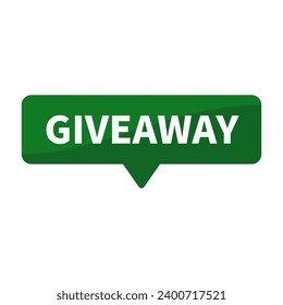 Giveaway In Green Rectangle Shape For Promotion Information Business Marketing Social Media
