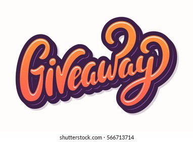 Giveaway. Hand lettering.