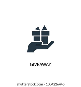 giveaway icon. Simple element illustration. giveaway concept symbol design. Can be used for web and mobile.