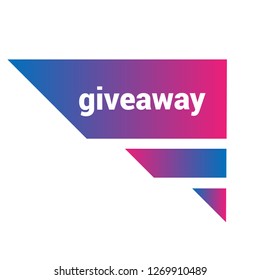 giveaway isolated speech bubble.