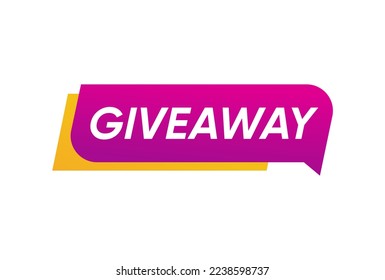 Giveaway label banner isolated vector design