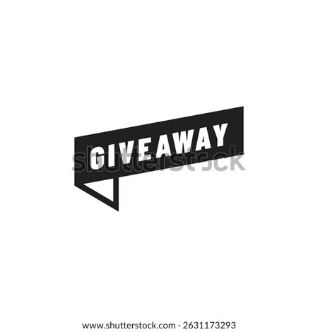 Giveaway Label Icon Flat Color Design Illustration.
