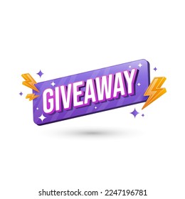 Giveaway marketing promotion text banner