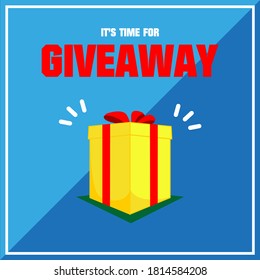 giveaway poster banner, simple design, giveaway design concept, vector illustration