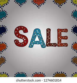 Giveaway poster, card. Vector. Lettering. Great for wrapping. Seamless. Hand drawn fashion pictures with speech design in blue, white and black colors.