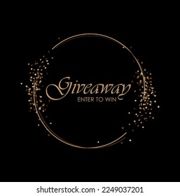 giveaway sign on black background