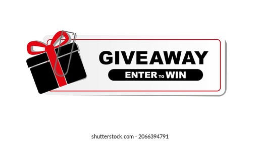 giveaway sign on white background