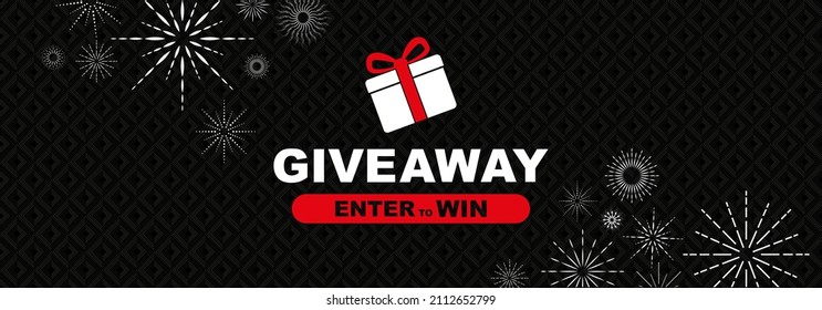 giveaway sign on white background