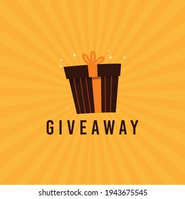 Giveaway social media contest vector template.