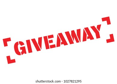Giveaway stamp. Typographic sign, stamp or logo