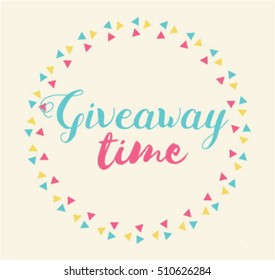 Giveaway time banner.

