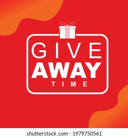giveaway time. clean Banner vector illustration
