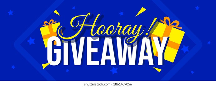 Giveaway Time Free Gifts Web Banner Vector