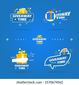 Giveaway time label on collection set