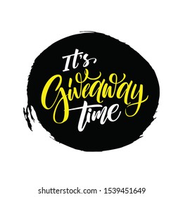 It's Giveaway time -  vector lettering